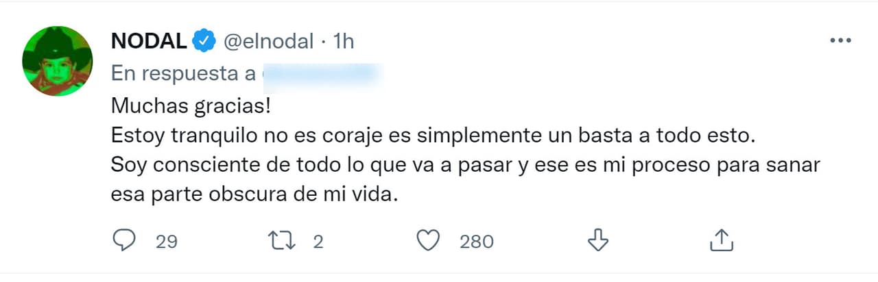 En uno más 
<b>aseguró que no tiene "coraje" </b>y de que "está consciente de lo que va pasar" tras sus revelaciones. 
<br>