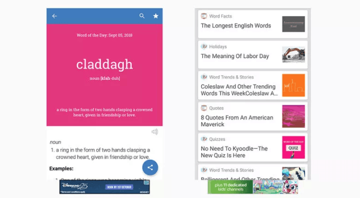 Seguramente no puedas aprender a tocar un instrumento o aprender un idioma con solo cinco minutos al día, pero sin duda puedes aprender una palabra nueva, y la aplicación Dictionary.com te ayudará con ello. Cada nuevo día te mostrará una nueva palabra y su definición.
<br>
<br>Por supuesto, hay mucho más que hacer en la aplicación: puedes buscar definiciones de palabras que no comprendes, ver la historia detrás de ciertas palabras, ponerte a prueba con cuestiones de vocabulario, buscar citas famosas y mucho más.
<br>
<br>
<ul>
 <li style="box-sizing: inherit; margin: 0px 0px 6px; padding: 0px 0px 0px 2.25rem;"><b>Dictionary.com</b> (freemium) para <a href="https://play.google.com/store/apps/details?id=com.dictionary" target="_blank">Android</a> e <a href="https://itunes.apple.com/us/app/dictionary-com-english-words/id308750436?mt=8" target="_blank">iOS</a></li>
</ul>