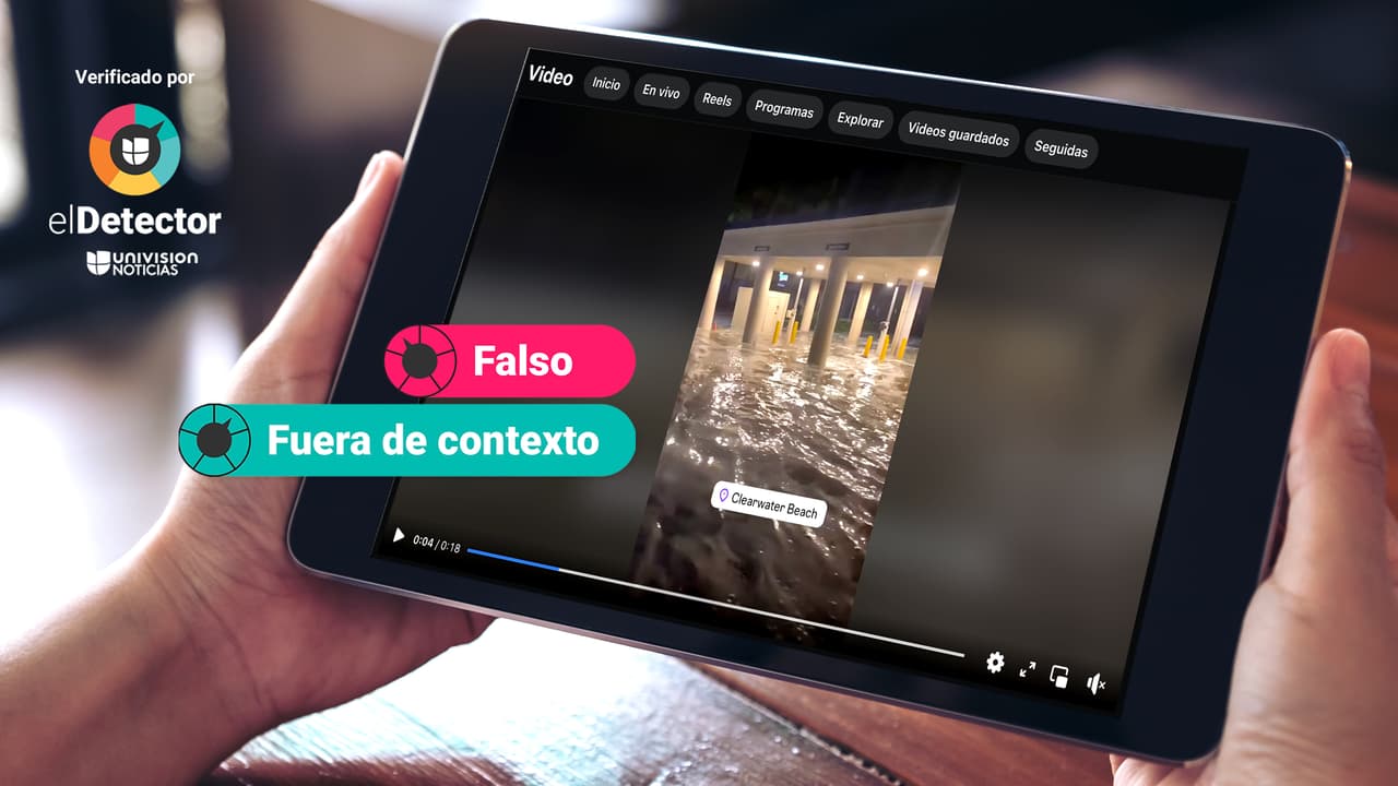 Es falso que este video muestra inundaciones provocadas por el huracán Milton en Florida