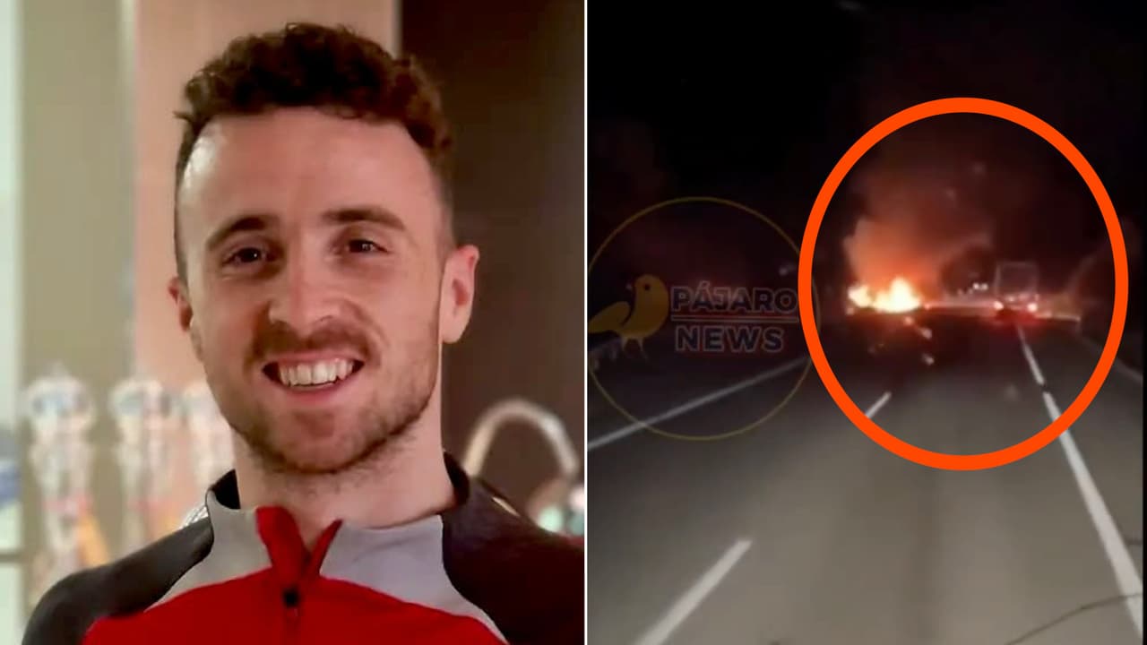 Muere el famoso futbolista Diogo Jota: las impactantes imágenes del accidente de auto donde fallece