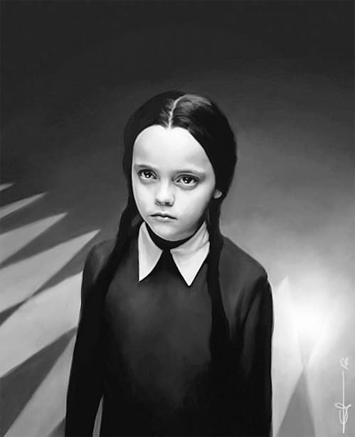 ¡Igualita a Christina Ricci en las cintas de 'Addams Family'!