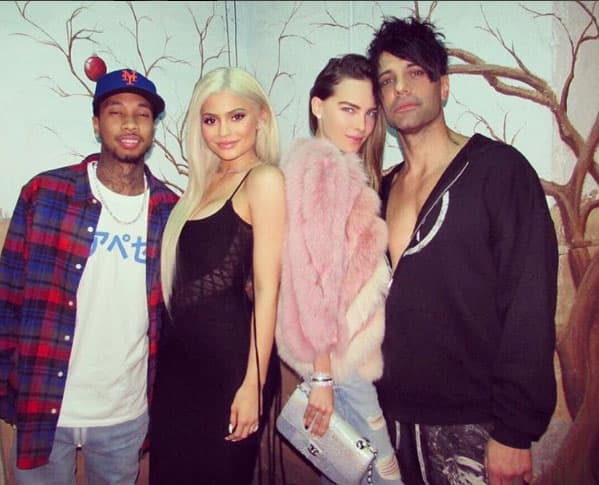 El mago Criss Angel subió una foto donde aparece con Belinda en el cumpleaños del rapero Tyga, quien es novio de Kyle Jenner.