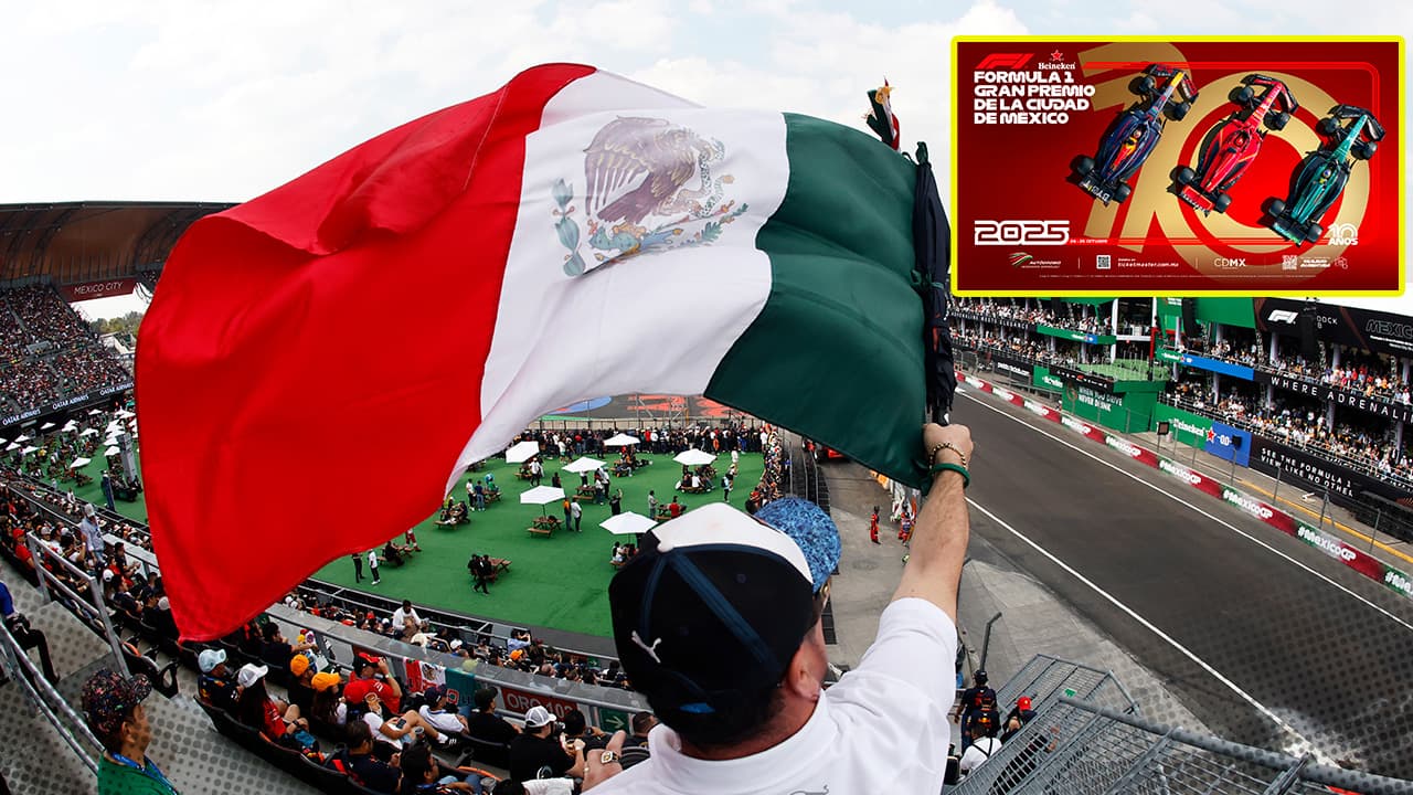 ¡10 años de F1esta! Póster del GP de México 2025