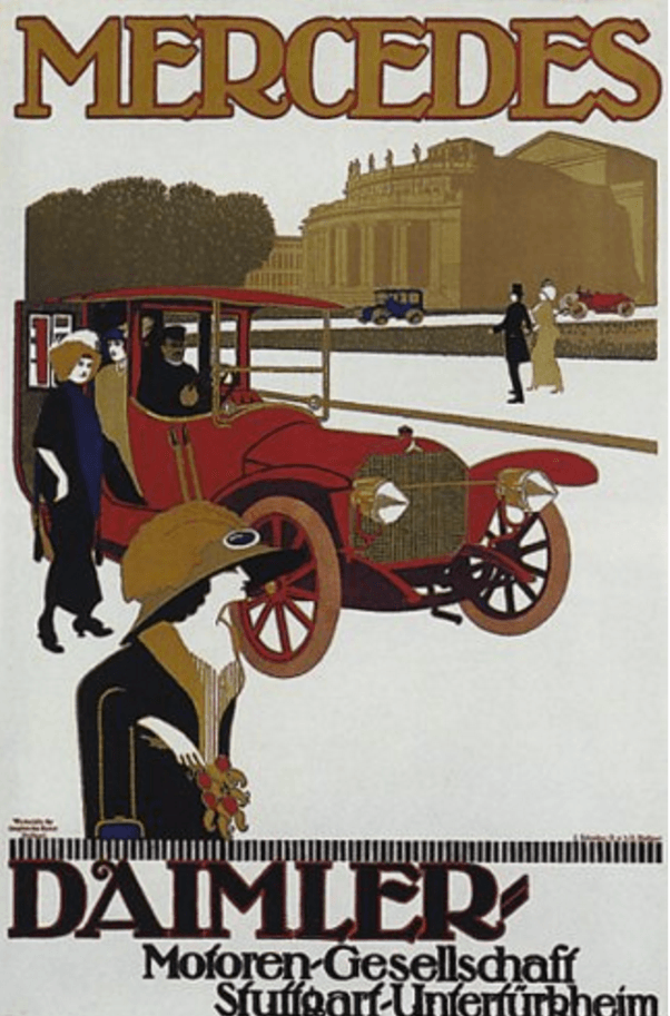 En 1905 Daimler de Alemania construía el famoso Mercedes, bautizado así en honor de Mercedes Jelinek la hija del embajador Emil Jelinek, el mejor cliente de la compañía e importador de los productos Daimler a las grandes capitales europeas. Aún faltaban casi dos décadas para que Daimler se fusionara con Benz & Cie y le diera al Mercedes su famoso apellido.