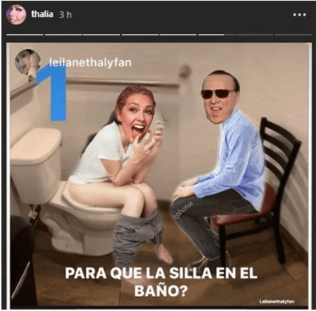 Thalia compartió el meme de una de sus seguidoras en respuesta a su video.