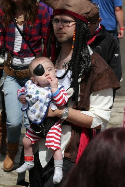 Y los pequeñitos piratas no podían faltar al evento.