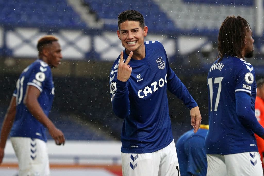 Everton 4-2 Brighton | Calvert-Lewin (16’) abrió el marcador y Maupay (41’) marcó el empate. Yerry Mina (45+2’) recuperó la ventaja. James Rodríguez hizo doblete (52’, 70’) y Bissouma (90+2’) descontaba para el 4-2 final.