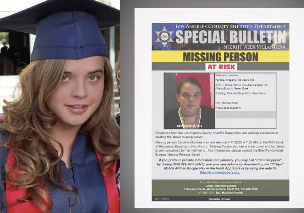 Hispana con tumor cerebral desaparece tras salir a caminar, su madre teme lo peor