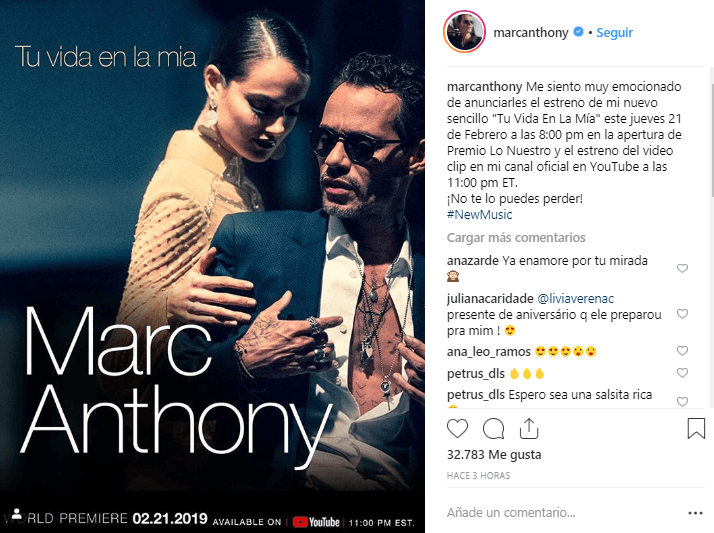 Así lo anunció el cantante en sus redes sociales donde además señaló, que el estreno del videoclip será en Youtube horas después de la gala de Premio Lo Nuestro.
<br>