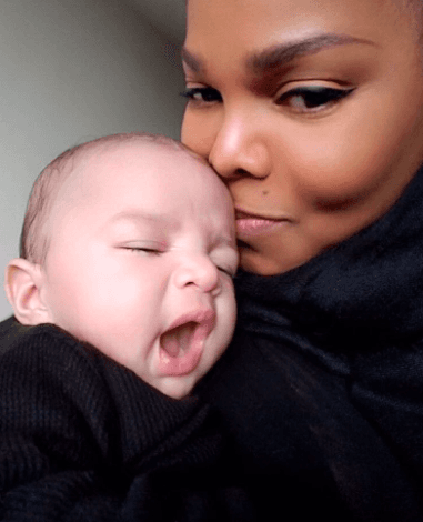 Janet Jackson y su bebé Eissa Al Mana.