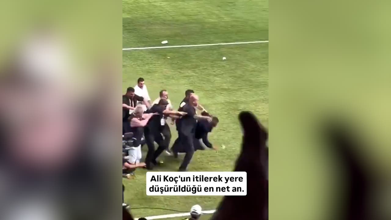 Agreden a presidente del Fenerbahçe, le tiran de todo y lo mandan al suelo