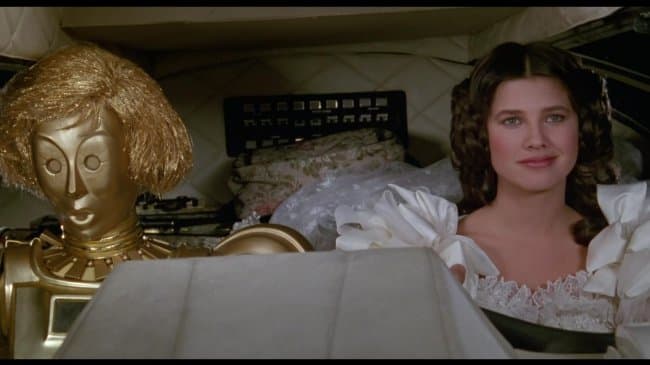 La película 
<i>Spaceballs</i> tiene un argumento que es básicamente una parodia de la saga 
<i>Star Wars.</i>