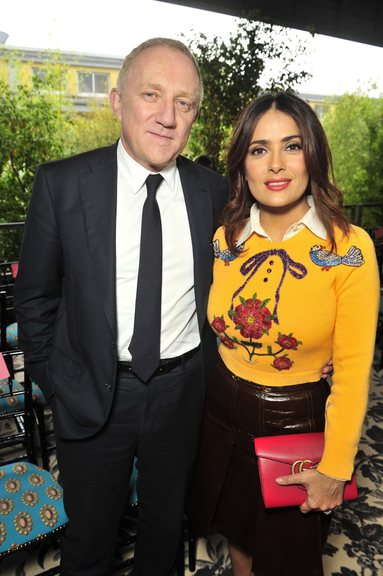 Salma, por supuesto, fue acompañada de su marido.