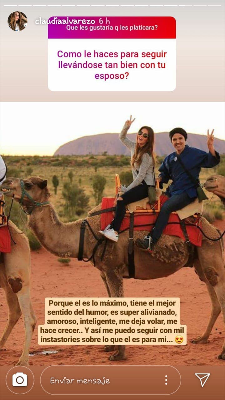 Al hablar de
<b>su relación con Billy Rovzar</b>, utilizó esta foto para expresar que el productor de cine “es lo máximo, tiene el mejor sentido del humor,
<b>es súper alivianado, amoroso, inteligente</b>, me deja volar, me deja crecer”.