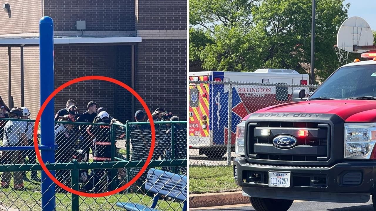 Rescatan a una niña, tras caer en un drenaje en la escuela Swift en Arlington