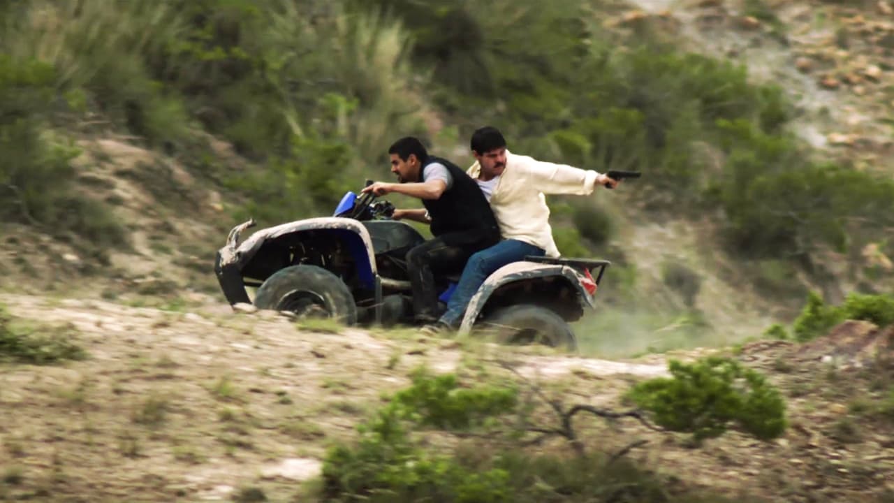 The drug lord and Toño shot back at them before hopping on an all-terrain vehicle and rushing away.