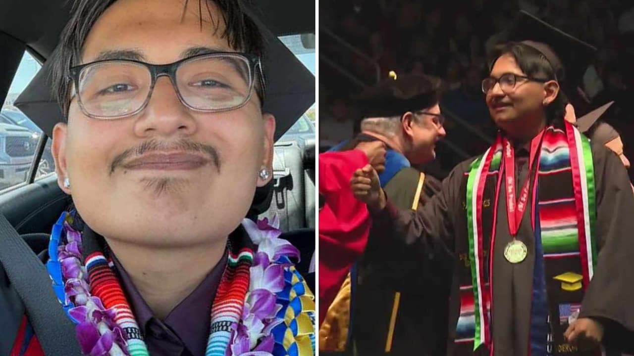 “Por mí y por mis padres”: Joven latino se convierte en el primero de su familia en graduarse