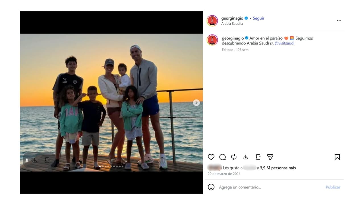 Ellos son los cinco hijos de Georgina Rodríguez y Cristiano Ronaldo.