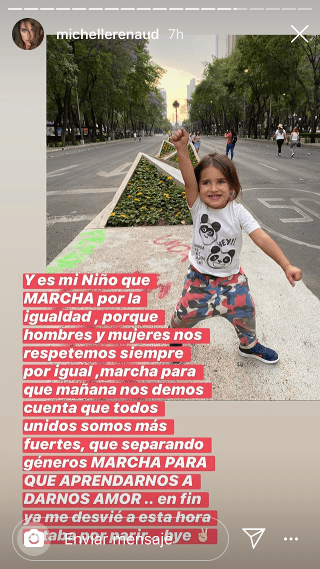 "Es 
<b>mi niño que marcha por la igualdad</b>, porque hombres y mujeres nos respetemos siempre por igual". 
<br>