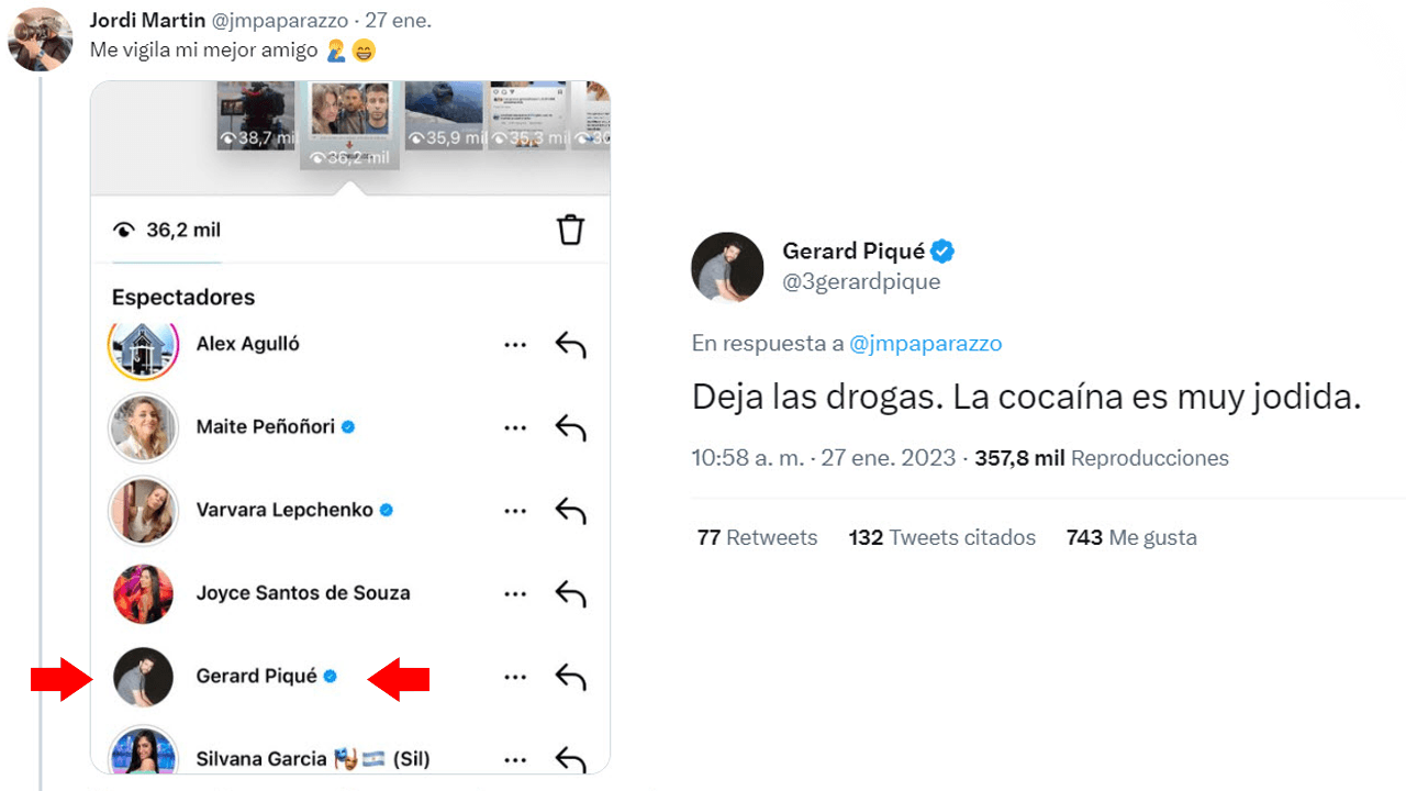 Piqué respondió a Jordi Martin.