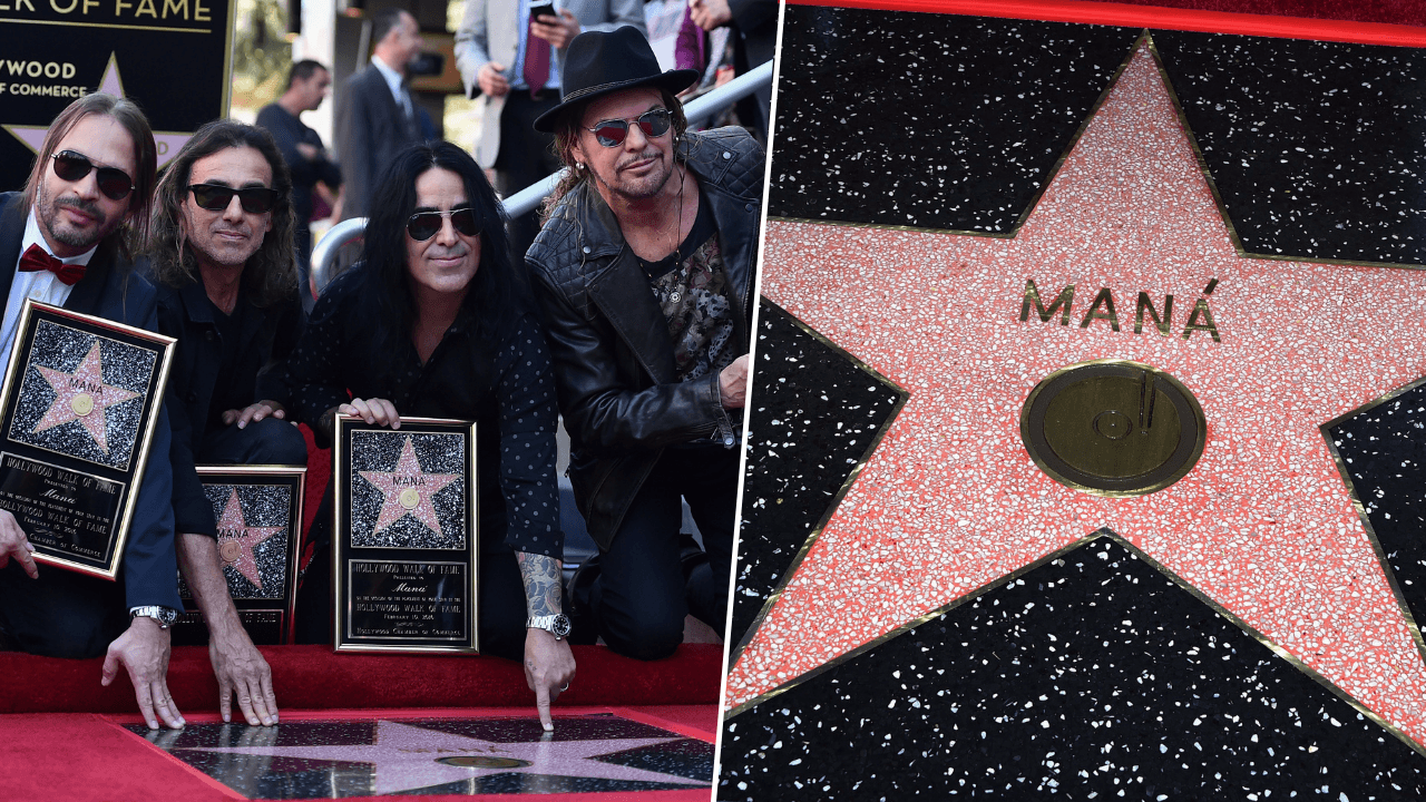 <b>Maná:</b> El grupo de rock fue el primero de su género en conseguir una estrella en Hollywood. Se les otorgó en 2016 y se encuentra frente al Live Nation