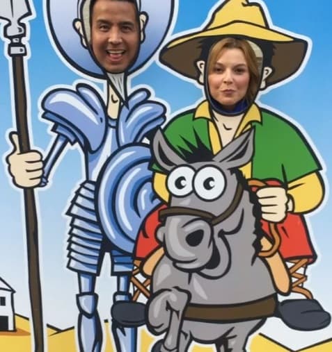 Marjorie también se divierte jugando a que es 'Sancho Panza', el popular personaje del Quijote de la Mancha.