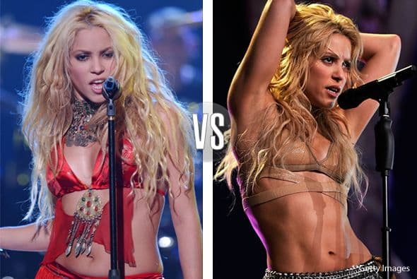 Otra que tuvo algunos cambios para mejorar fue Shakira. La colombiana no se metió bisturí, pero sí marcó más su abdomen.