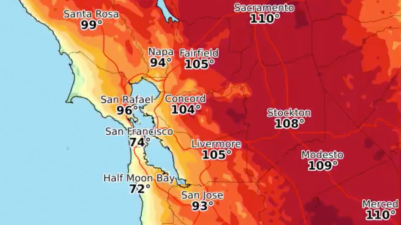 Área de la Bahía rompe récords de temperaturas con 107° F; estas son las ciudades donde hizo más calor