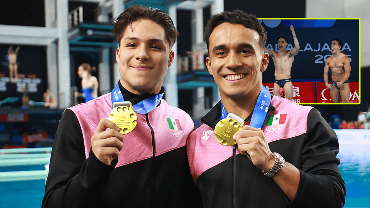¡Orgullo mexicano! Oro de Osmar y Juan Celaya en Trampolín de 3m Sincronizados