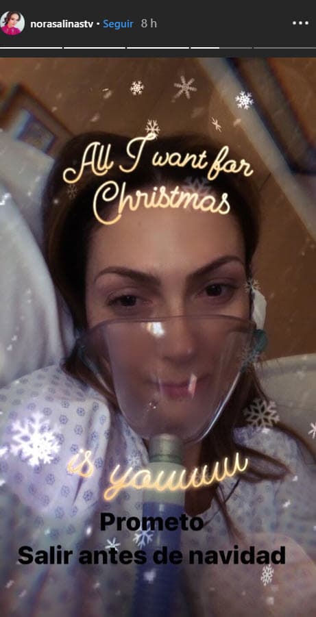 La villana de telenovelas prometió mejorarse pronto para poder celebrar la Navidad fuera del hospital.
<br>