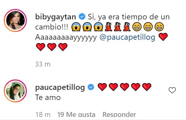 Su hija también se atrevió a 
<b><a href="https://www.univision.com/famosos/me-obligaron-biby-gaytan-da-su-brazo-a-torcer-y-presento-oficialmente-a-su-nieta-video">cambiar de 'look'</a> </b>y le respondió: "Te amo".
<br>