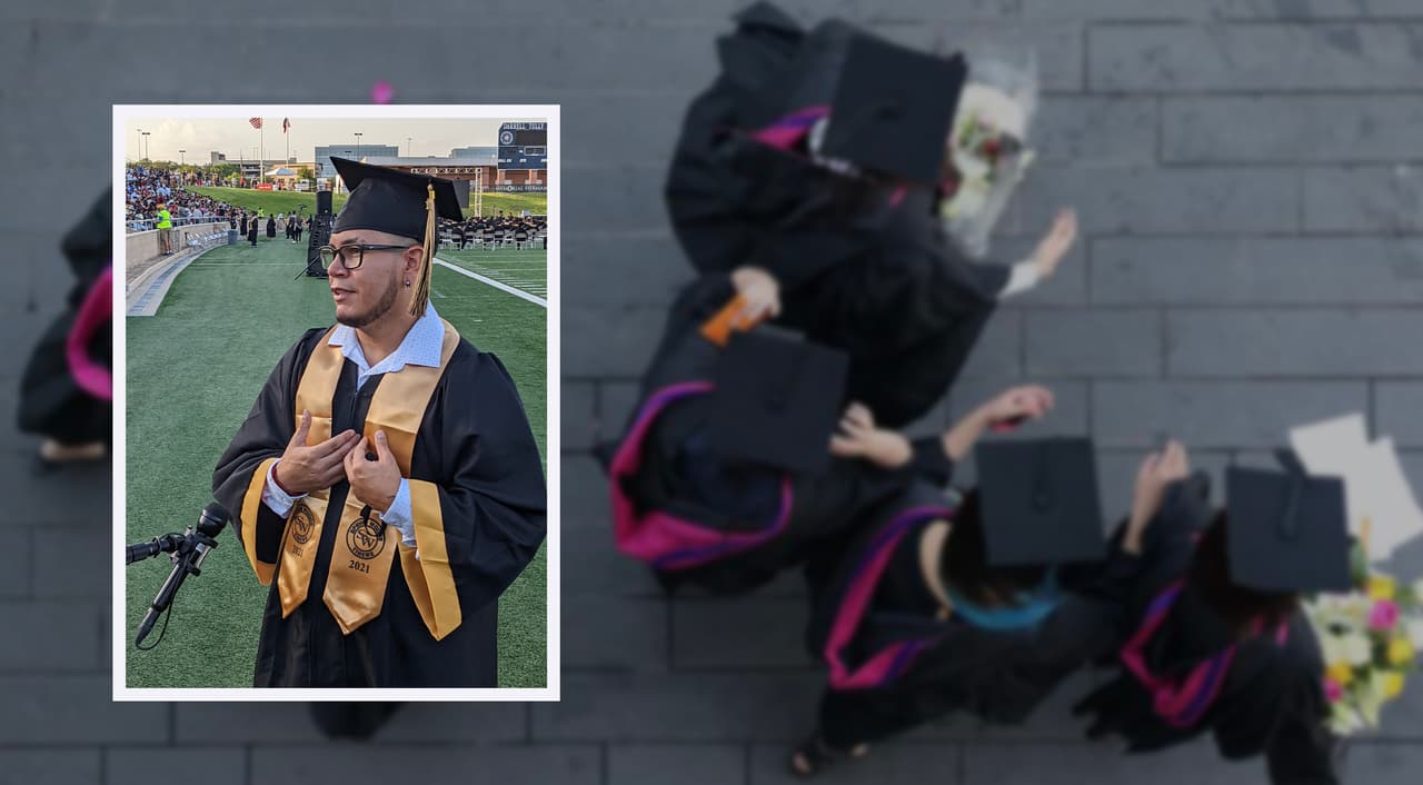 “Ha sido mi sueño por los últimos 18 años”: hispano se gradúa de preparatoria a los 39 años