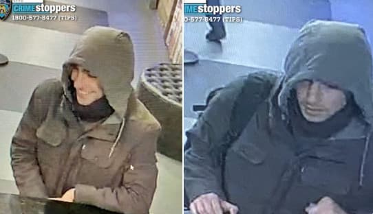 Imágenes captadas por cámaras de vigilancias del albergue donde se hospedó, muestran por primera vez al sospechoso sin la mascarilla.