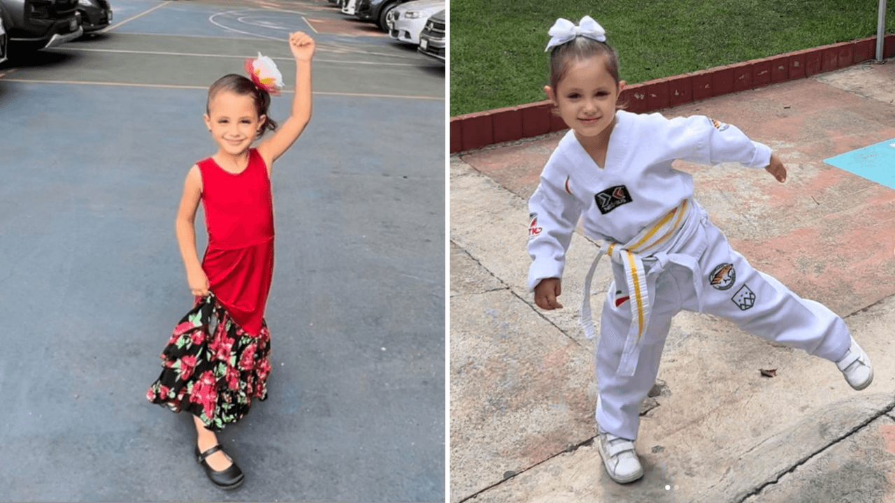 En semanas anteriores, la pequeña había tomado cursos de taekwondo y de flamenco.