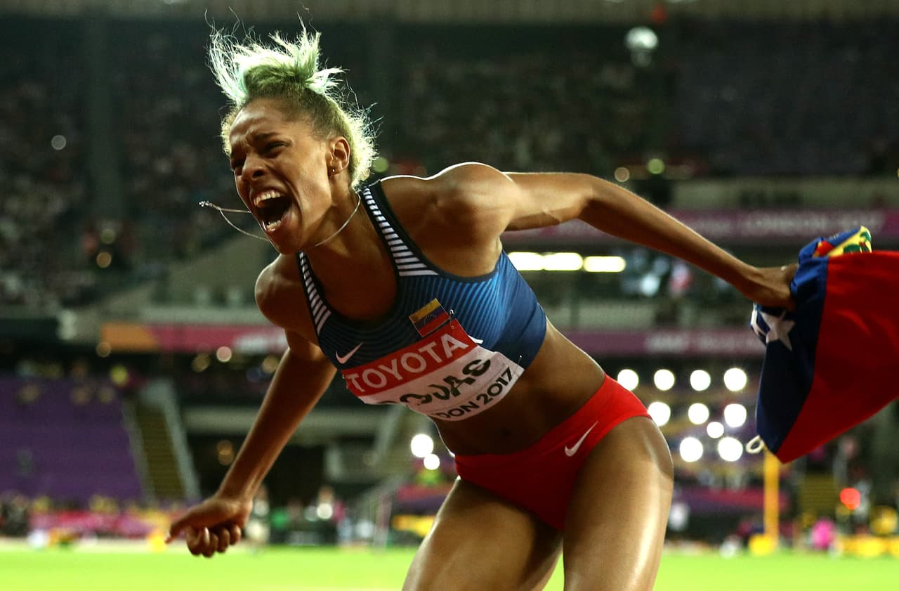 La venezolana Yulimar Rojas obtuvo plata en Río 2016, pero fue en 2017 donde estalló como la mejor del salto triple mundial y se confirmó como una reina mundial del atletismo con su belleza y talento.