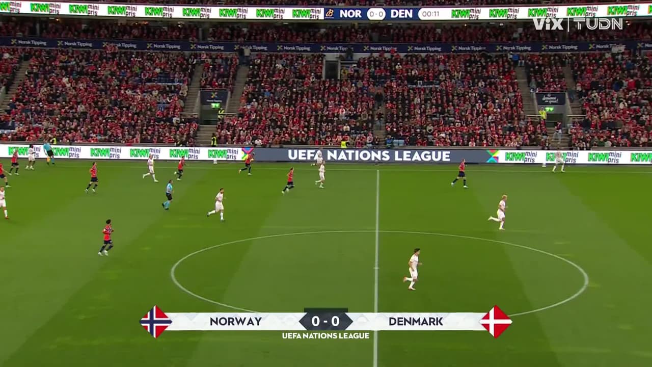 ¡Arranca el juego! Noruega vs Dinamarca de la UEFA Nations League