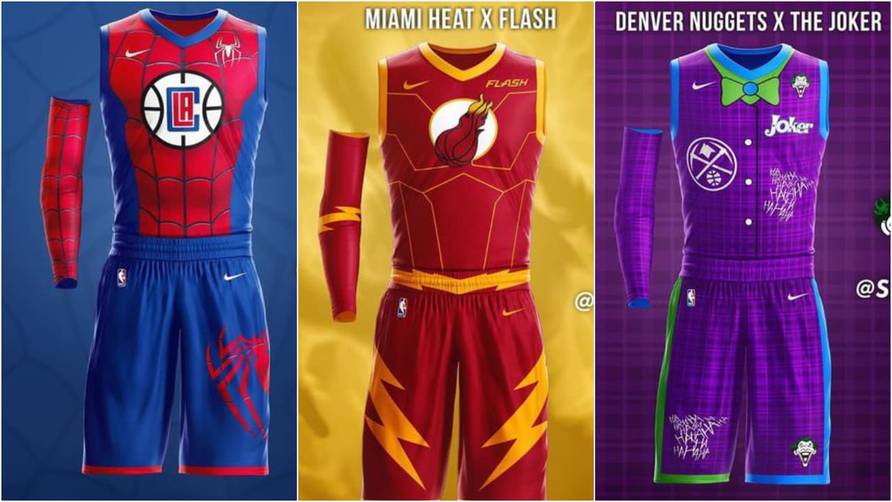 Así lucen las novedosas indumentarias que invento un diseñador dedicada para los equipos de la NBA.