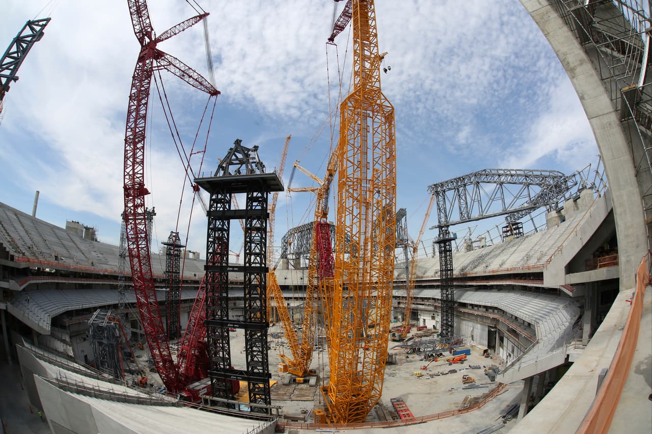 Así estaba la construcción en abril de este año.