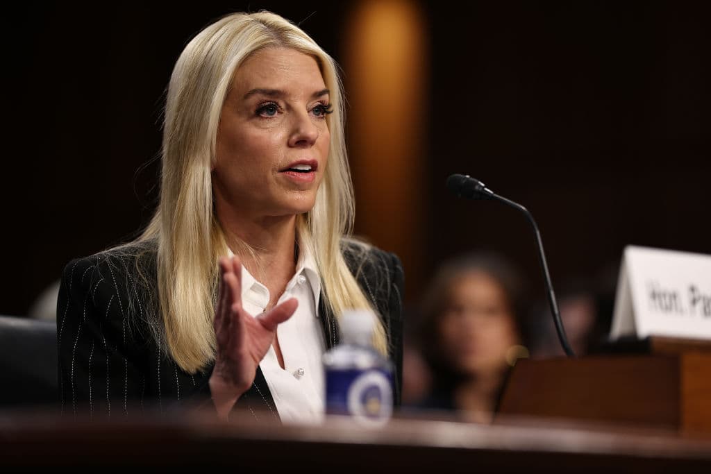 Pam Bondi durante su audiencia de confirmación ante el comité Judicial del Senado el pasado 15 de enero.
