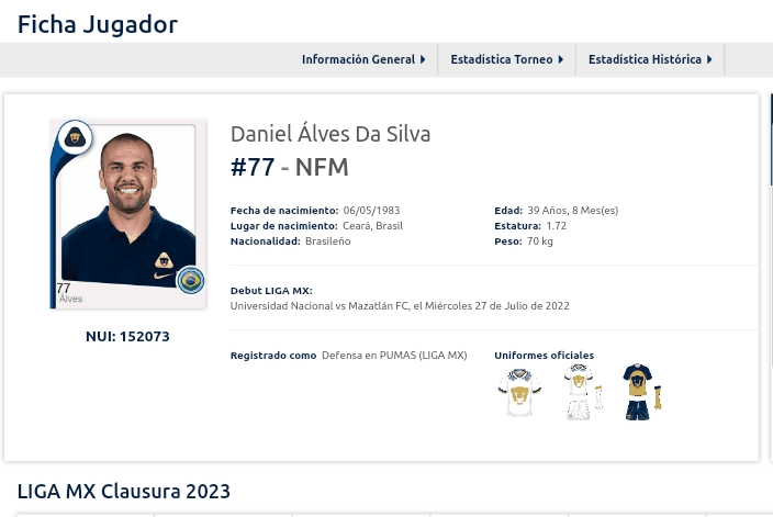 ¿Por qué Dani Alves usará el número 77 en Pumas?