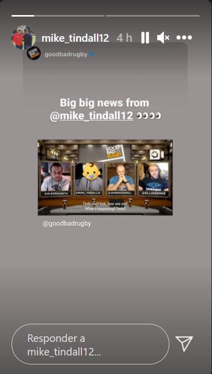 "Llegó muy rápido. No llegamos al hospital. 
<b><a href="https://www.youtube.com/watch?v=Wex1v63AgRU" target="_blank">(Nació) en el piso del baño</a></b>", explicó el exjugador de rugby.