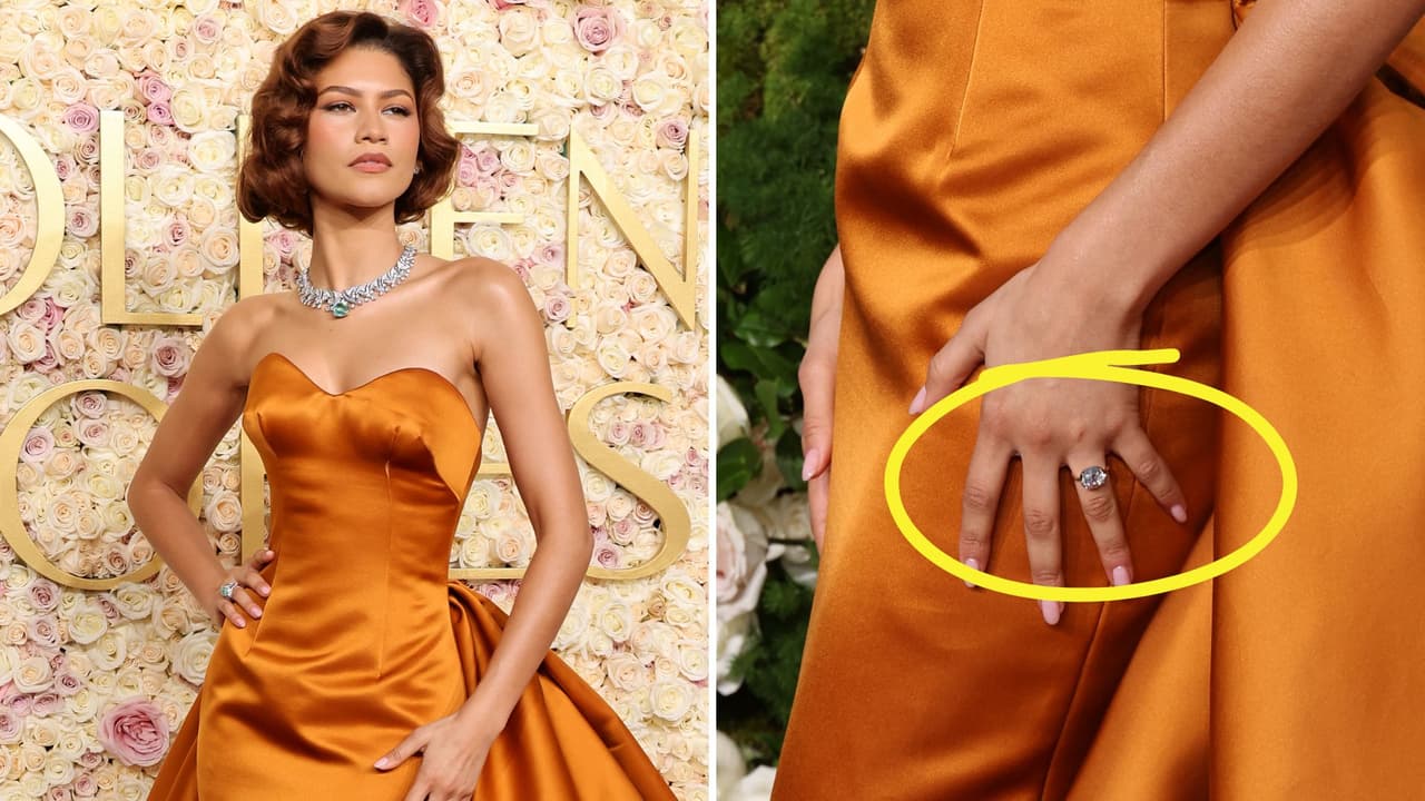 Así habría mostrado Zendaya su anillo de compromiso.