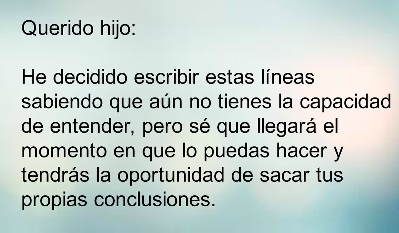 El 24 de abril de 2018
<b>Julián Gil </b>compartió en sus redes sociales una carta dedicada a su hijo Matías.