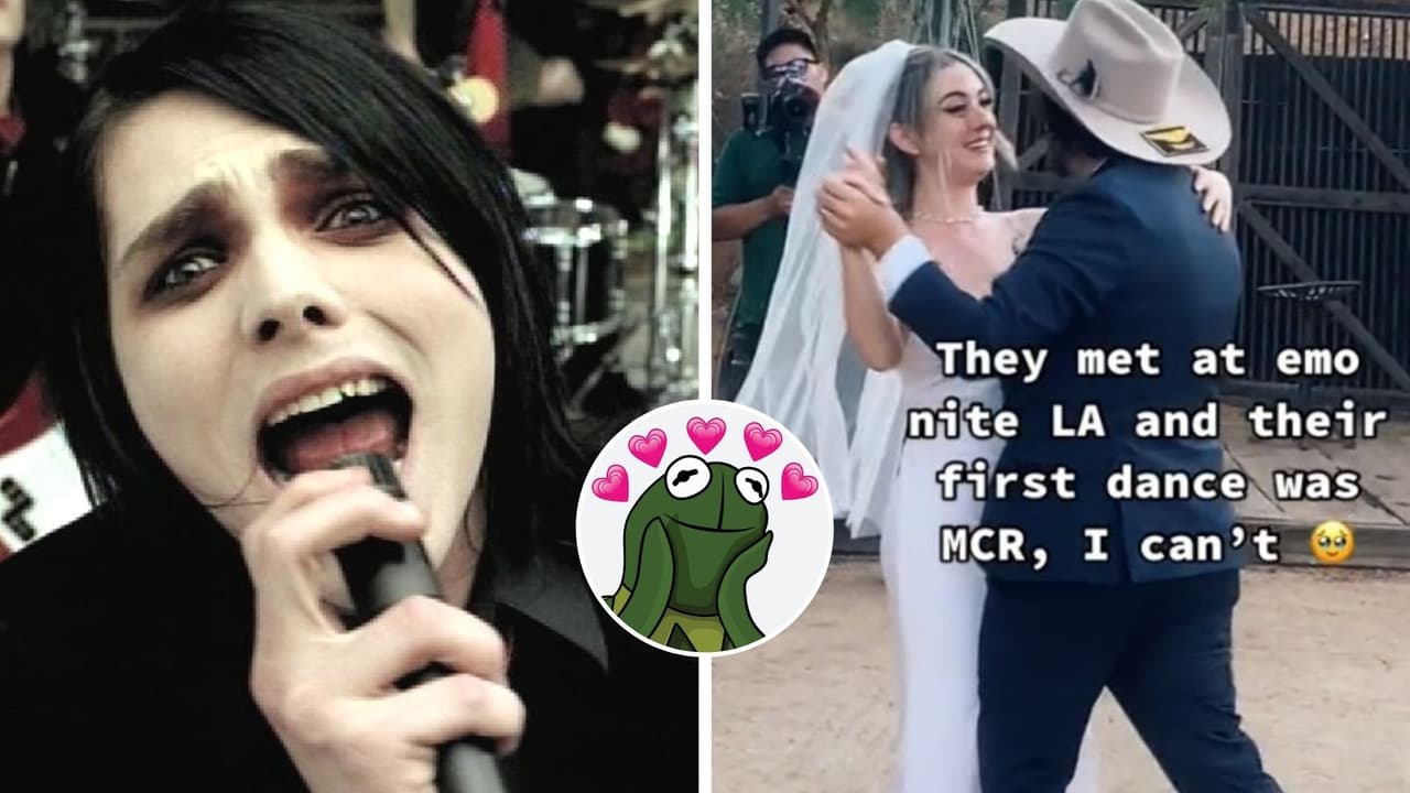 Novios bailan una canción de My Chemical Romance en su boda: se conocieron en un evento emo