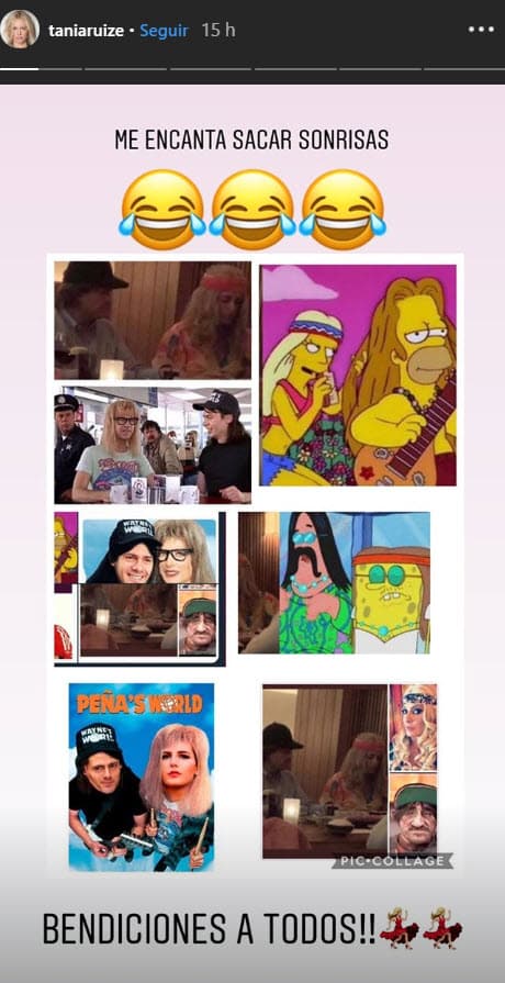 La modelo eligió algunos memes y escribió: "Me encanta sacar sonrisas", frase que iba acompañada de emoticonos de carcajadas.