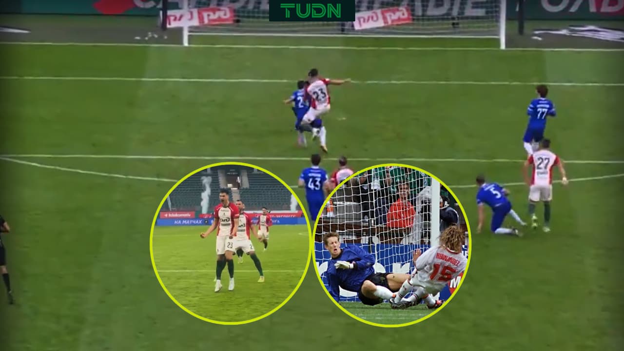 Gol de César Montes en empate de Lokomotiv ante Dynamo Majachkalá