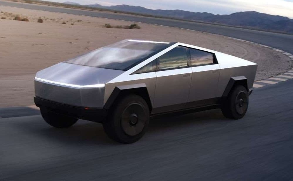 La llamada 'Cybertruck' aún no está en producción, pero Tesla permite ordenar el modelo de manera anticipada con un enganche de apenas $100 dólares.