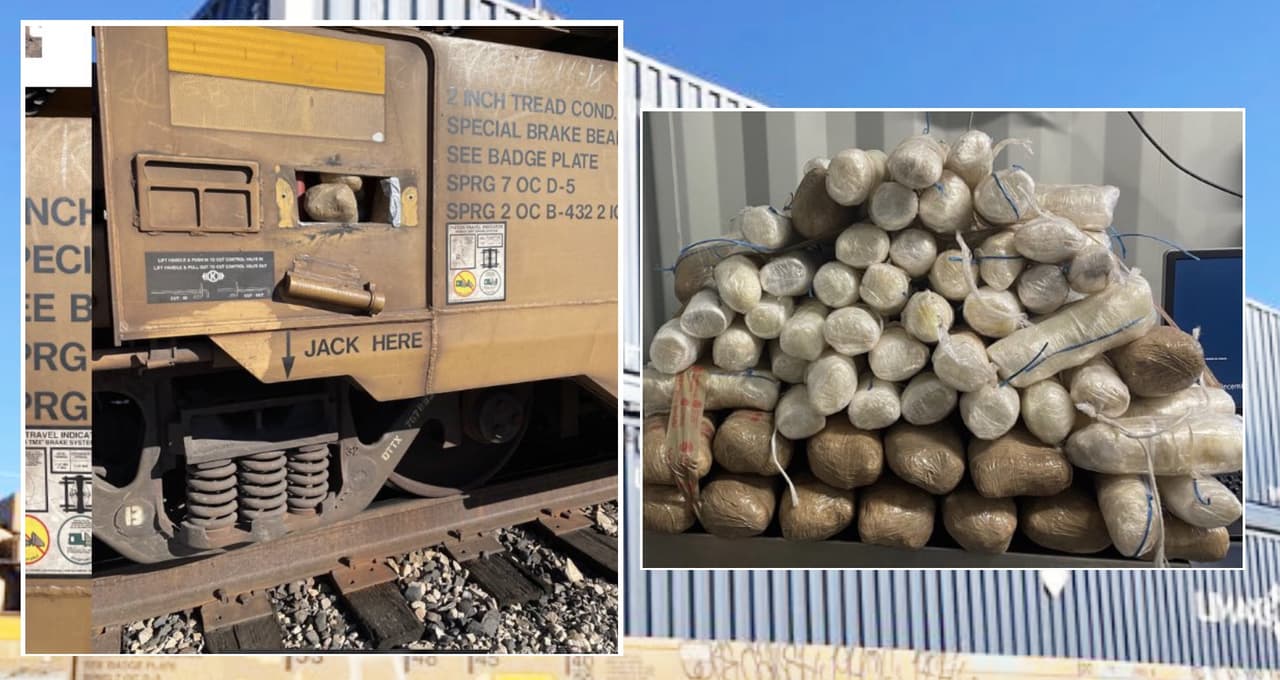 Oficiales de CBP que trabajaban en operaciones ferroviarias en el puerto de entrada de Nogales registraron un tren que ingresaba desde México y descubrieron un compartimiento en un vagón de ferrocarril que contenía aproximadamente 736,200 pastillas de fentanilo y 196 libras de metanfetamina.