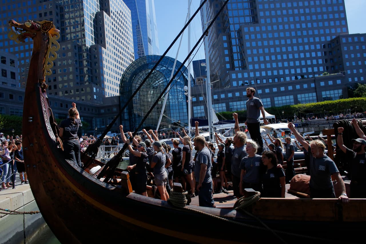 Su presentación al atracar en North Cove Marina, en el bajo Manhattan.