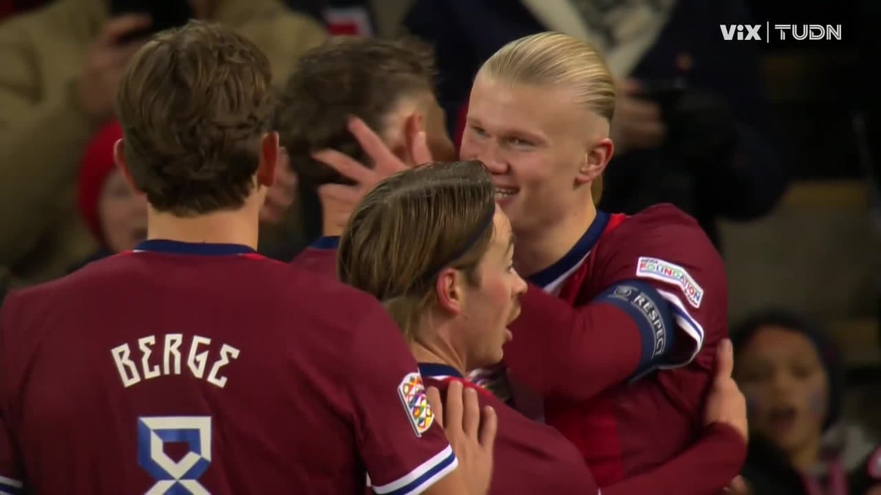 Haaland se luce con hat-trick en goleada de Noruega y su equipo asciende 